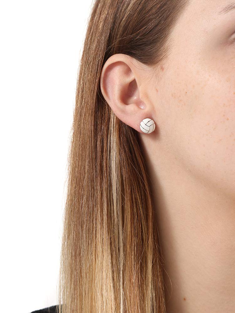 GIMMEDAT Volleyball Enamel Stud Charm Earrings Jewelry Women Player Fan Gift - Image 2